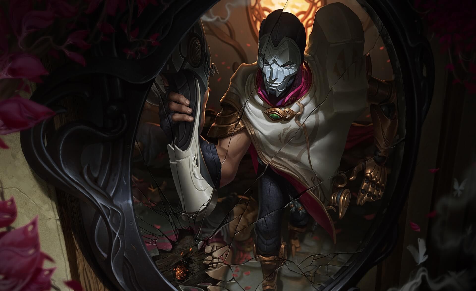 League champion overlooking the scrim arena